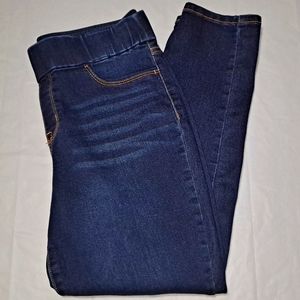 Nine West Stretch Denim Jeans Women's Size 8 Heidi Pull-on Skinny Blue High-Rise